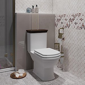 Унитаз-компакт напольный Опадирис Риспекто OS39723A белый, с бачком, с крышкой микролифт купить в интернет-магазине Sanbest