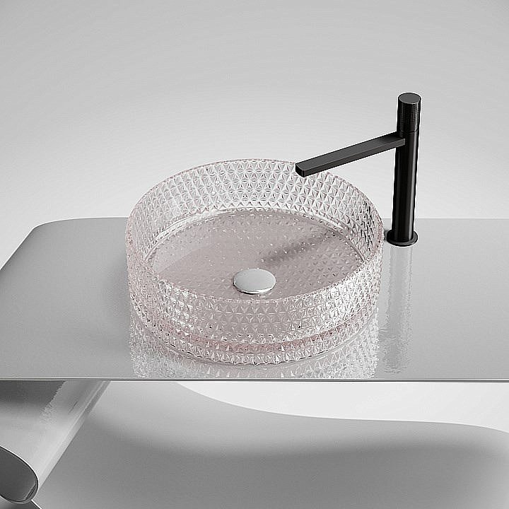 Раковина Ceramica Nova Cristal 36 CN6061 розовая купить в интернет-магазине Sanbest