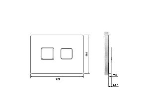 Кнопка для инсталляции Cersanit ACCENTO SQUARE 63531 хром купить в интернет-магазине сантехники Sanbest
