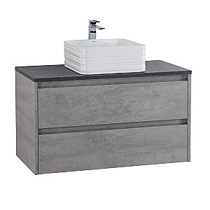 Тумба с раковиной и столешницей BelBagno KRAFT 90 Cemento Grigio для ванной в интернет-магазине Sanbest