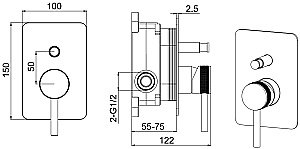 Смеситель для душа Allen Brau Priority X2 5.31011-31 купить в интернет-магазине сантехники Sanbest