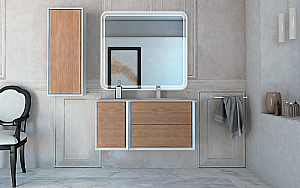 Тумба с раковиной Cezares BELLAGIO 100 Rovere Tabacco для ванной в интернет-магазине Sanbest