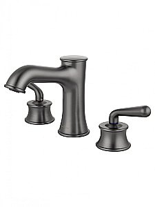 Смеситель для раковины на 3 отверстия WONZON & WOGHAND STEAM WW-88159008-BGM темный графит купить в интернет-магазине сантехники Sanbest