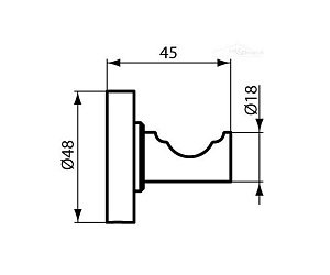 Крючок Ideal Standard IOM A9115AA купить в интернет-магазине сантехники Sanbest