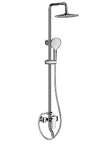 Душевая система WONZON & WOGHAND Line, Хром (WW-AE3354-CR) купить в интернет-магазине сантехники Sanbest