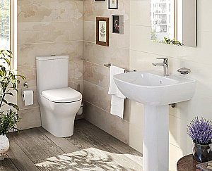 Унитаз Vitra Zentrum 9012B003-7202 с бачком, с крышкой микролифт, белый купить в интернет-магазине Sanbest