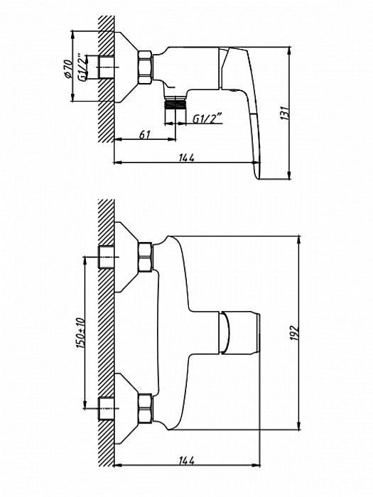 Смеситель для душа Orange Sonic M08-200cr купить в интернет-магазине сантехники Sanbest