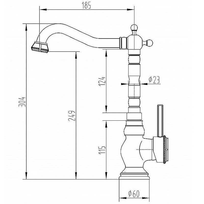 Смеситель для кухни Milacio Pekin MC.500.BL черный купить в интернет-магазине сантехники Sanbest