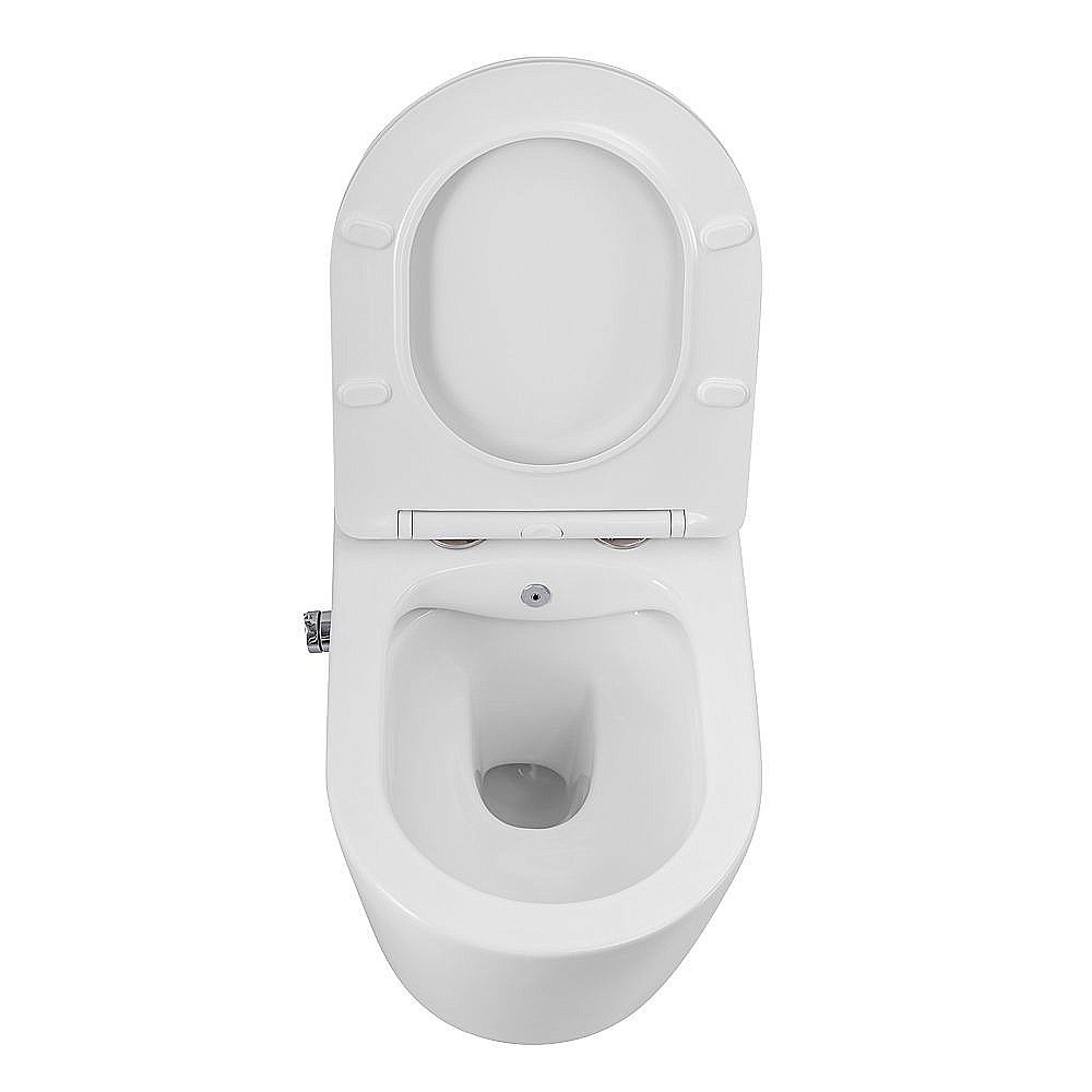 Унитаз подвесной Art&Max ZOE AM9322C1CHR/SC белый, с сиденьем микролифт, безободковый, функция биде купить в интернет-магазине Sanbest