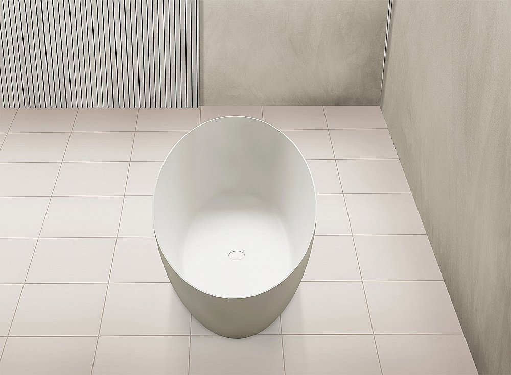 Ванна из искусственного камня ABBER Stein AS9625-1.6 160х75 белая матовая купить в интернет-магазине Sanbest