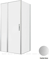 Душевой уголок Allen Brau Priority 100x80 3.31029.BA+3.31041.BA стекло прозрачное/профиль брашированное серебро купить в интернет-магазине Sanbest
