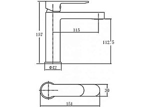 Смеситель для раковины Aquanet Passion AF300-10С купить в интернет-магазине сантехники Sanbest