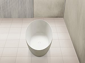 Ванна из искусственного камня ABBER Stein AS9625-1.6 160х75 белая матовая купить в интернет-магазине Sanbest