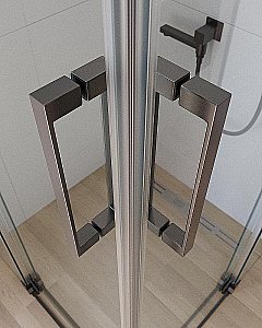 Душевой уголок Cezares Slider 110x110 A-2-100/110-C-GM стекло прозрачное/профиль матовая оружейная сталь купить в интернет-магазине Sanbest