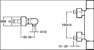 Смеситель для душа Jacob Delafon TALAN E10108RU-CP купить в интернет-магазине сантехники Sanbest