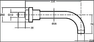 Излив для ванны Jacob Delafon SALUTE E75100-CP купить в интернет-магазине сантехники Sanbest