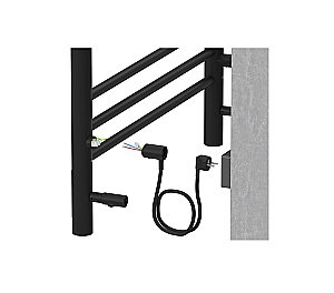 Полотенцесушитель Aquatek Бетта П10 500х900 AQ EL KRC1090BL черный муар купить в интернет-магазине сантехники Sanbest