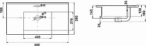 Раковина Melana R90 R90-805 белая купить в интернет-магазине Sanbest
