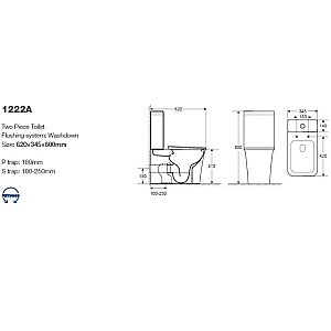 Унитаз-компакт CeruttiSpa Arno 1222A безободковый, с бачком, с крышкой микролифт купить в интернет-магазине Sanbest