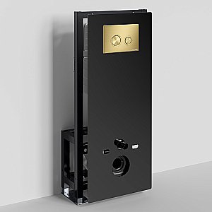 Инсталляция для унитаза WasserKraft Glan 66TLT.010.ME.BL.MG01 с кнопкой матовое золото купить в интернет-магазине сантехники Sanbest