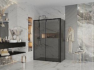 Душевой уголок Ambassador Intense IBB 110022205IBB-80IBB 160х80 стекло тонированное/профиль черный купить в интернет-магазине Sanbest