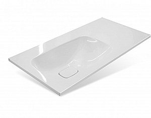 Тумба с раковиной Эстет Barcelona 90 напольная 3 ящика, 1 дверь/любой цвет тумбы и раковины с блестками под заказ для ванной в интернет-магазине Sanbest