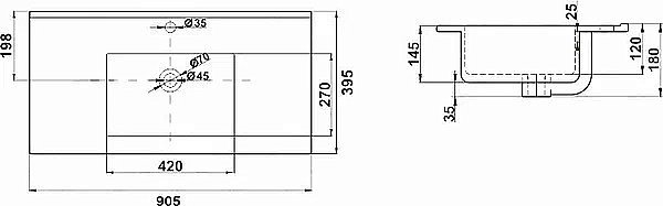 Раковина Melana R90 R90-805 белая купить в интернет-магазине Sanbest