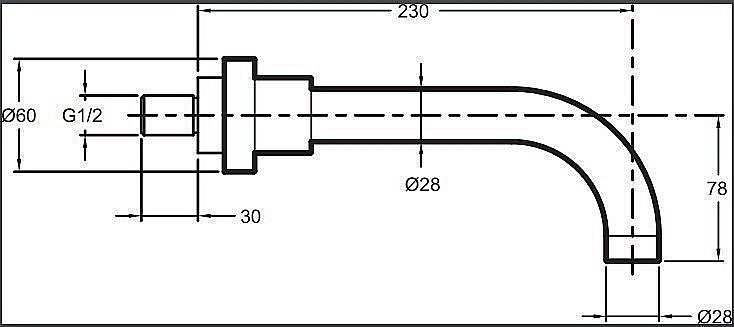 Излив для ванны Jacob Delafon SALUTE E75100-CP купить в интернет-магазине сантехники Sanbest