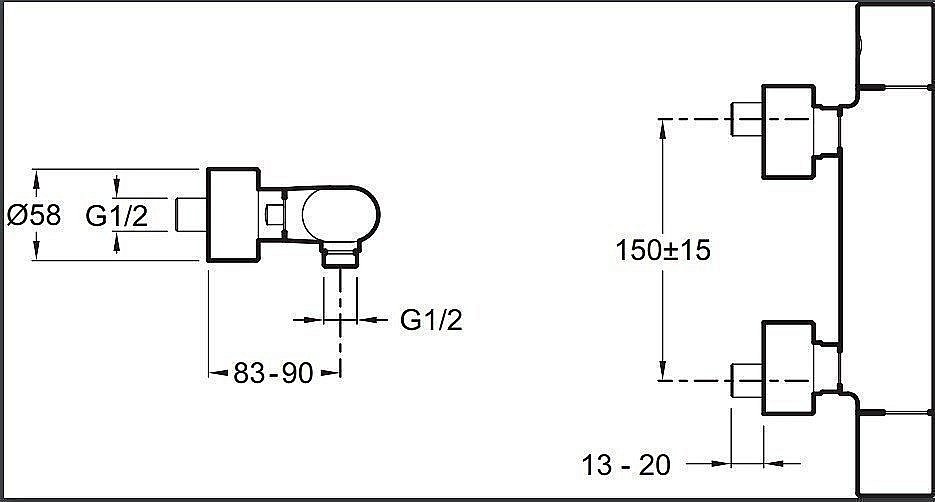 Смеситель для душа Jacob Delafon TALAN E10108RU-CP купить в интернет-магазине сантехники Sanbest