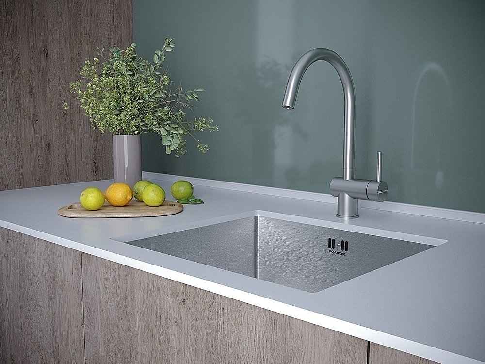 Смеситель для кухни Paulmark Bend Be212066-BS брашированная сталь купить в интернет-магазине сантехники Sanbest