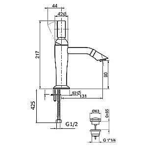 Смеситель для раковины Webert Opera OA830102015 купить в интернет-магазине сантехники Sanbest