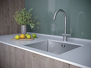 Смеситель для кухни Paulmark Bend Be212066-BS брашированная сталь купить в интернет-магазине сантехники Sanbest