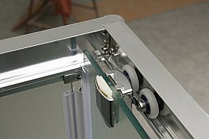 Душевой уголок BelBagno UNO-AH-1 раздвижные двери, прозрачный купить в интернет-магазине Sanbest