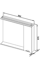 Зеркало со шкафом Aquanet Гретта 100 венге/белый в ванную от интернет-магазине сантехники Sanbest