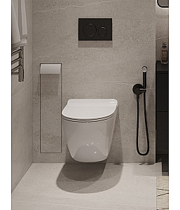 Унитаз подвесной Agger AT09150 безободковый, с инсталляцией, смыв торнадо, с крышкой микролифт, белый глянцевый купить в интернет-магазине Sanbest