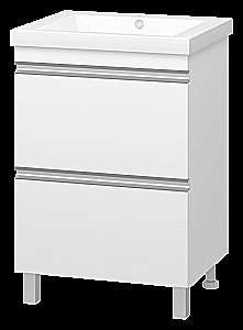 Тумба с раковиной Misty Ингрид - 60 П-Инг-01060-012Я белая для ванной в интернет-магазине Sanbest