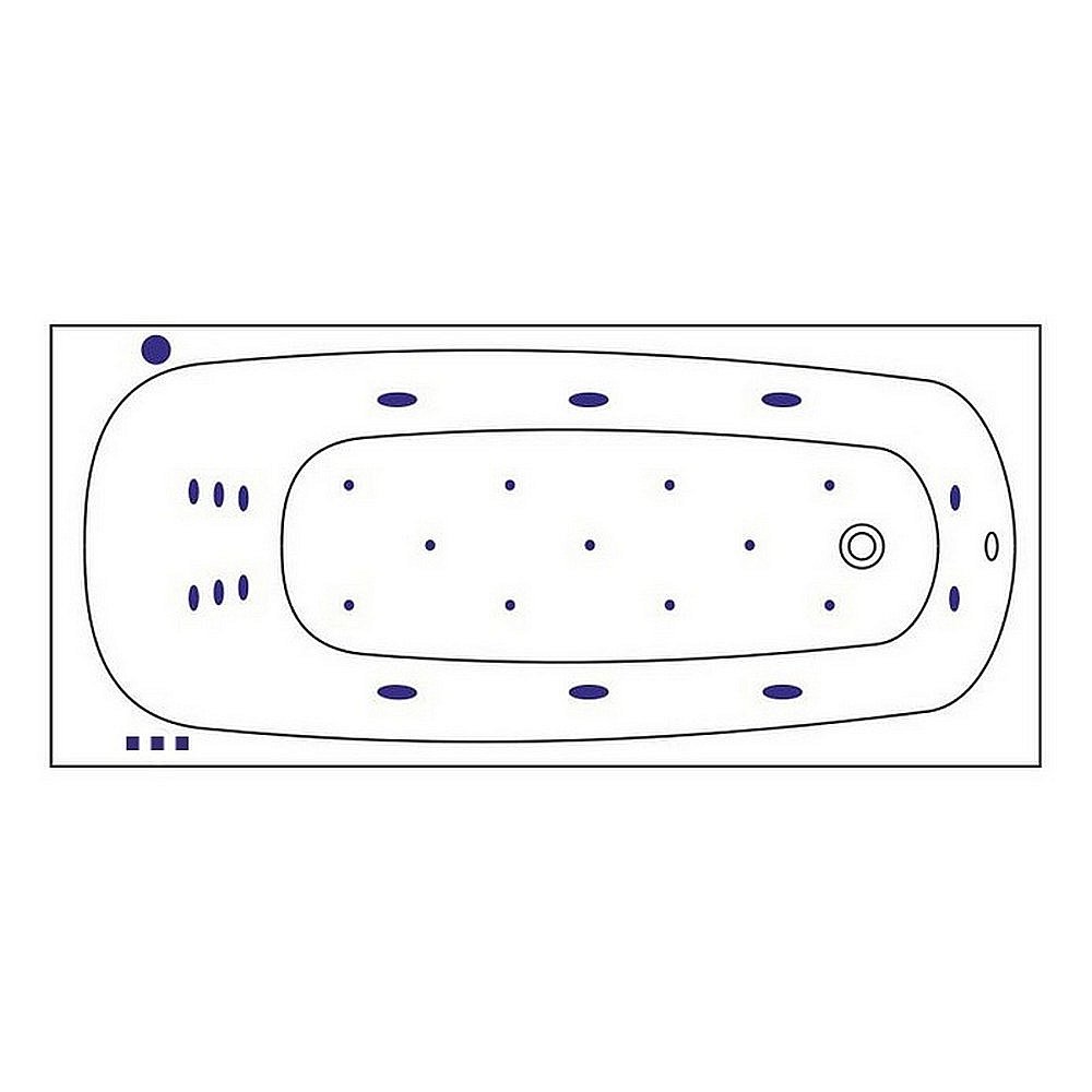 Гидромассажная ванна WhiteCross Layla Slim 180x80 ULTRA золото купить в интернет-магазине Sanbest