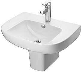 Раковина с полупьедесталом Jacob Delafon ODEON UP 56 E4755G-00/18566W-00 белая купить в интернет-магазине Sanbest