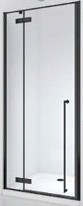 Душевая дверь Cezares 90 LINER-B-12-90-C-NERO черная матовая купить в интернет-магазине Sanbest