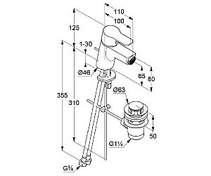 Смеситель для биде Kludi Pure&Easy 375330565 купить в интернет-магазине сантехники Sanbest