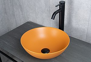 Раковина накладная Gid 9081orm оранжевая матовая купить в интернет-магазине Sanbest