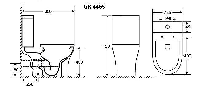 Унитаз-компакт Grossman Classic GR-4465S безободковый, с бачком, с крышкой микролифт, белый купить в интернет-магазине Sanbest