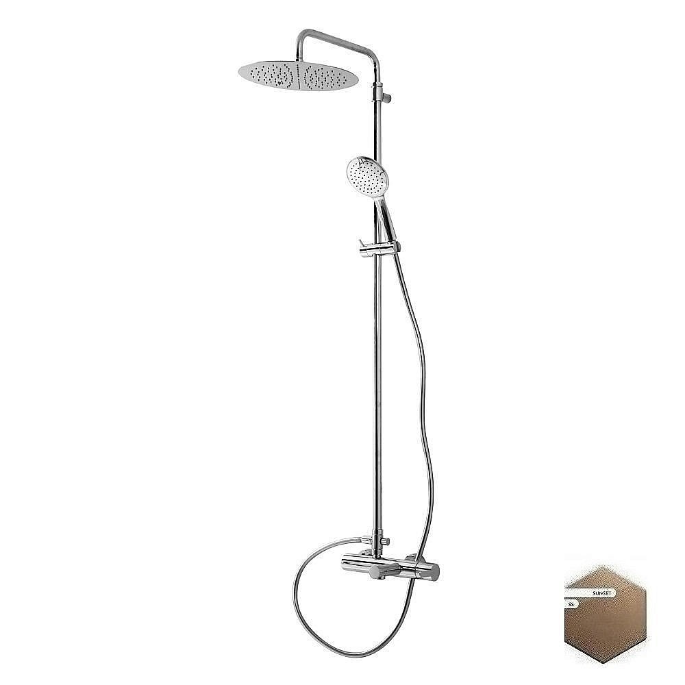 Душевая система Cezares Leaf CVDA-30-SS бронза купить в интернет-магазине сантехники Sanbest