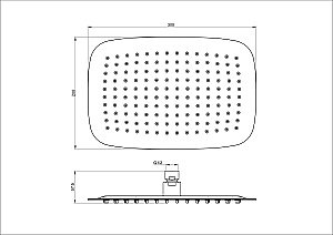 Верхний душ WONZON & WOGHAND, Черный матовый (WW-88DP03-MB) купить в интернет-магазине сантехники Sanbest