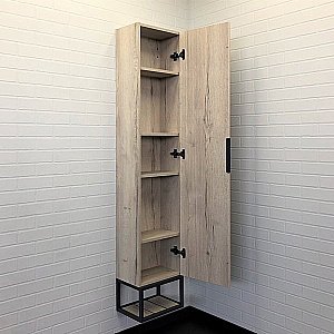 Шкаф-колонна Comforty Порто 00-00009981 35 дуб дымчатый для ванной в интернет-магазине сантехники Sanbest