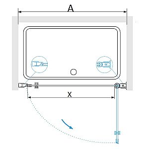 Душевая дверь RGW Dolphin TN-03 90 54930309-101 стекло матовое/профиль хром купить в интернет-магазине Sanbest