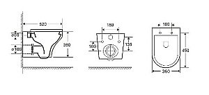 Унитаз подвесной WeltWasser BAMBERG 460+ODENBACH 004 GL-WT+BAMBERG CR белый глянцевый, безободковый, с крышкой микролифт, с инсталляцией и кнопкой хром купить в интернет-магазине Sanbest