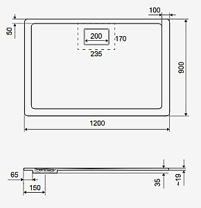 Душевой поддон Excellent Lavano 120x90 черный купить в интернет-магазине Sanbest