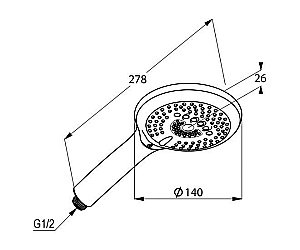 Душевая лейка Kludi Freshline 679000500 купить в интернет-магазине сантехники Sanbest