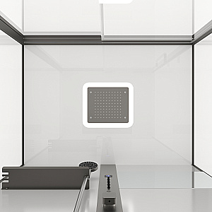 Душевая кабина Black&White Galaxy 90х90 8065N с гидромассажем, стекло прозрачное/профиль брашированный никель купить в интернет-магазине Sanbest